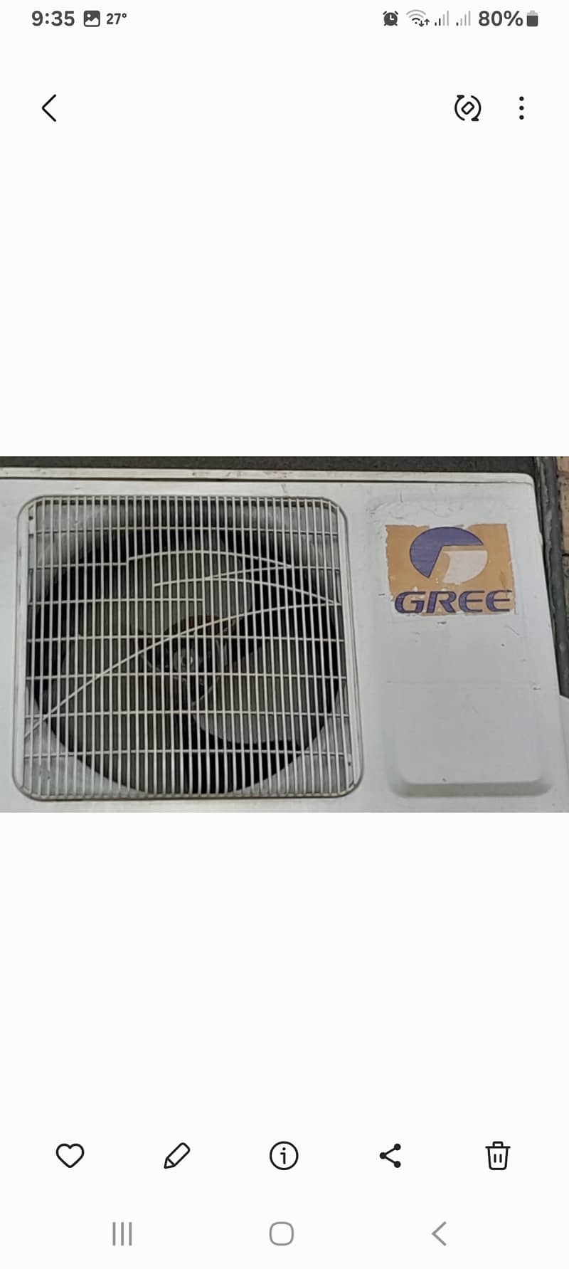 Used Gree A/C still no repair. Excellent performance 1