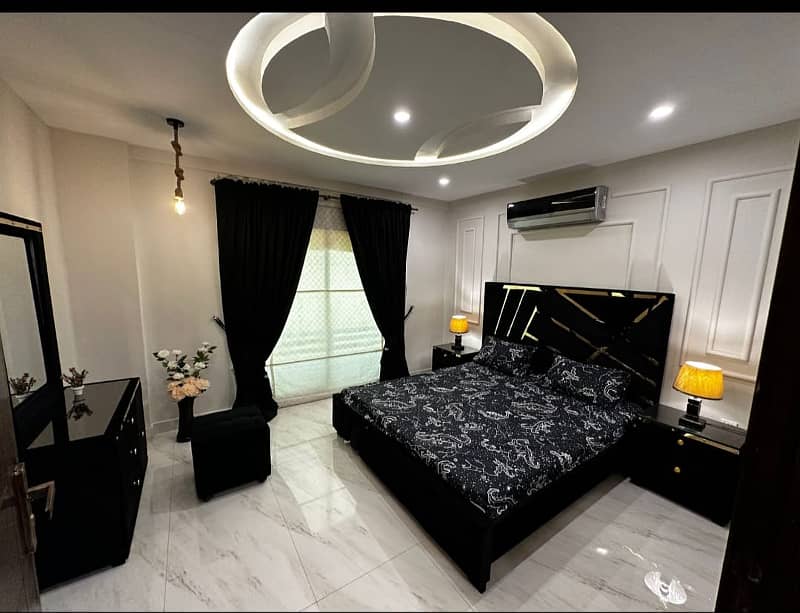 1 Bedroom VIP full furnishe flat for rent per day available in Bahia Town Lahore 4