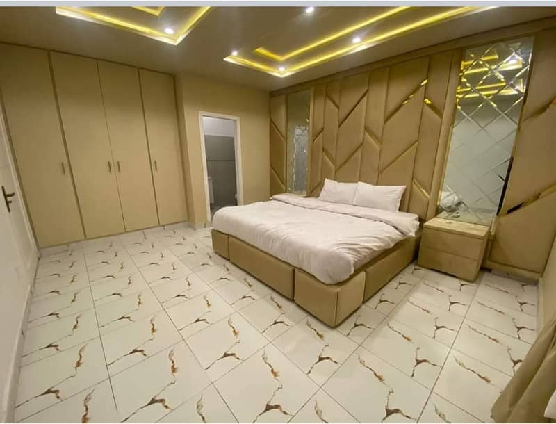 1 Bedroom VIP full furnishe flat for rent per day available in Bahia Town Lahore 2