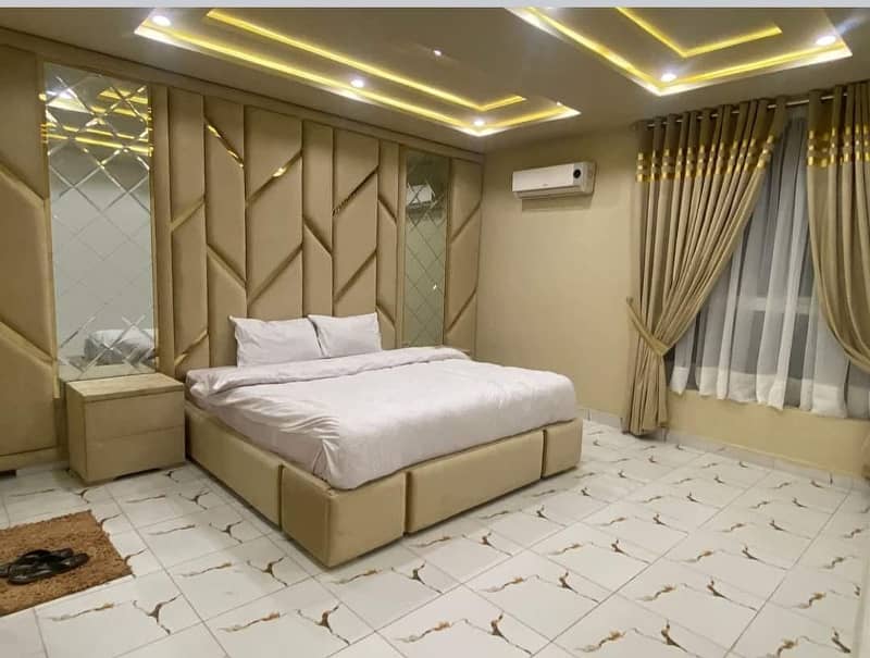 1 Bedroom VIP full furnishe flat for rent per day available in Bahia Town Lahore 5