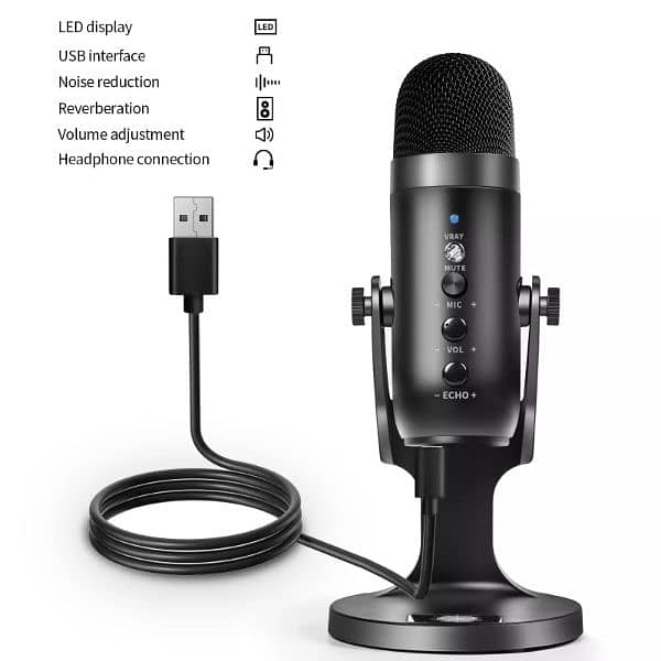 BM800+V8 Condenser Microphone Metal Body, wireless Mic / Podcast Mic 2