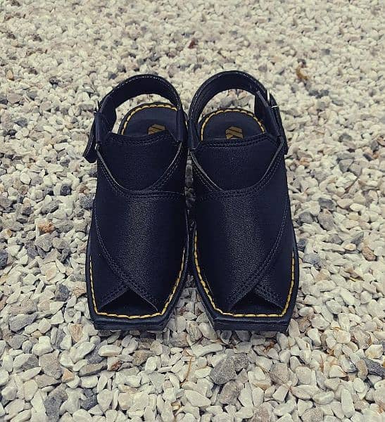 Handmade new peshawari chappal in black 0