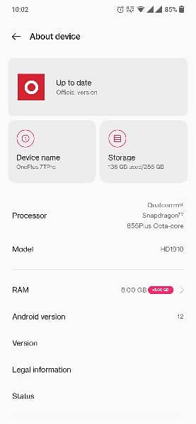 OnePlus 7t pro 9/10 condition dual sim 4