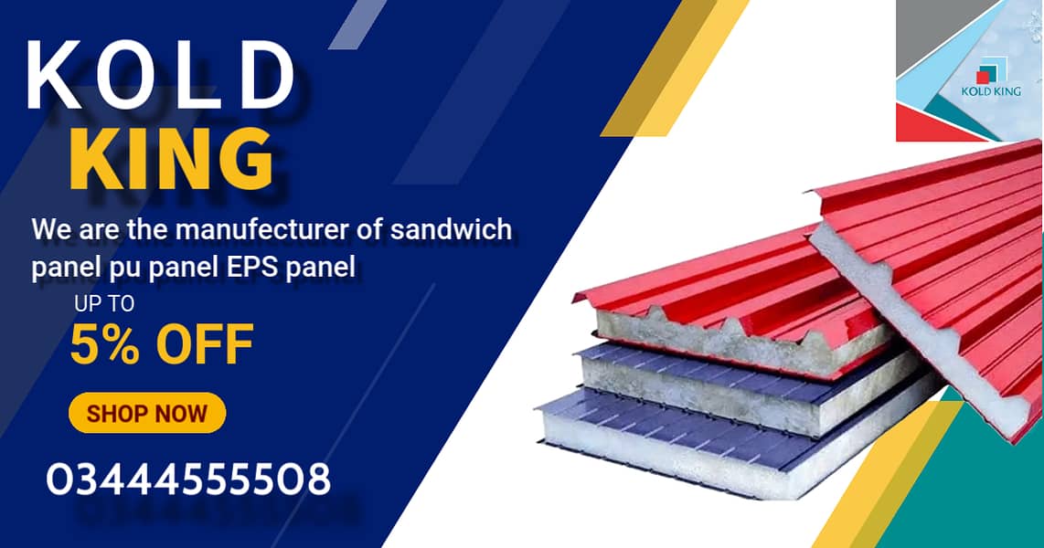 Pu sandwich Panel, Eps Sandwich Panel, Cold Store, Insulated Panel 1