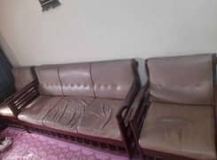 wooden sofa set