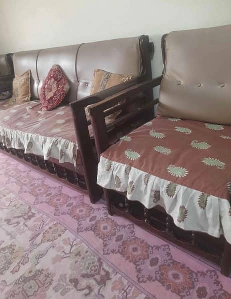 wooden sofa set 3