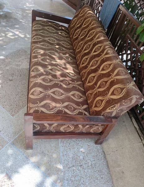 wooden sofa set used 2