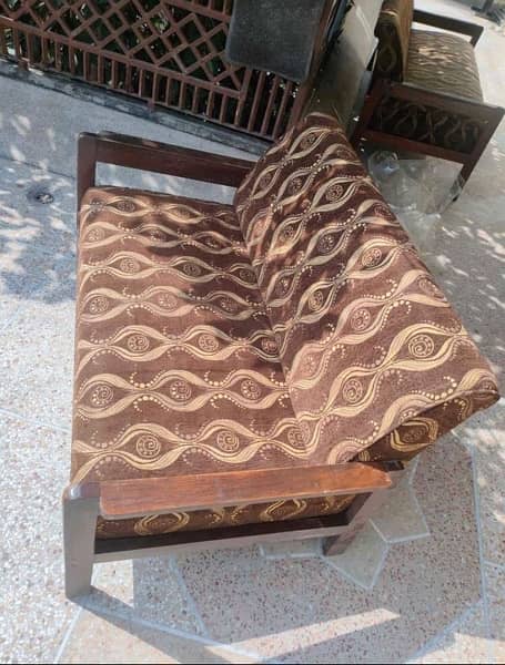 wooden sofa set used 4