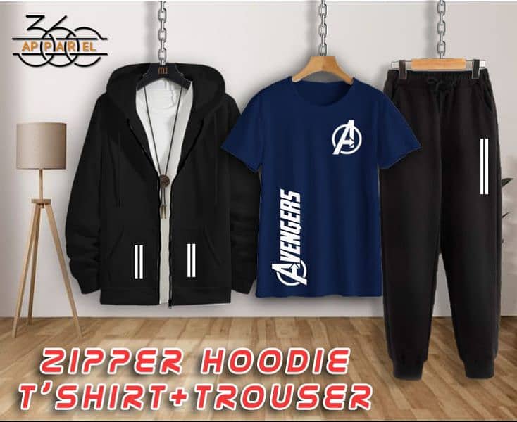 zipper hoodie shirt+trouser 4