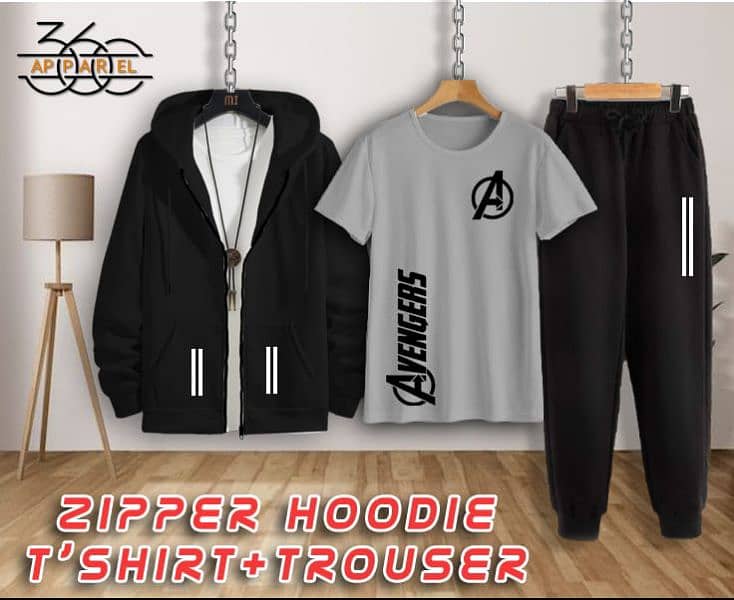 zipper hoodie shirt+trouser 5