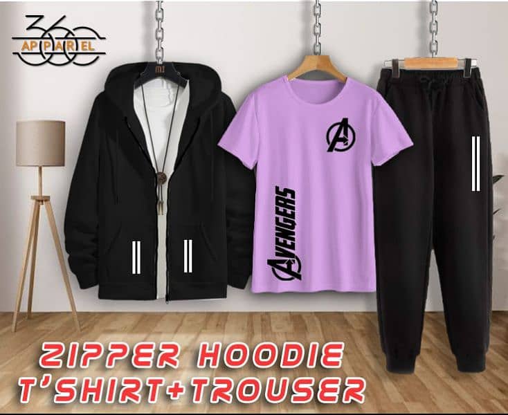 zipper hoodie shirt+trouser 7