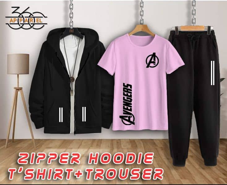 zipper hoodie shirt+trouser 9