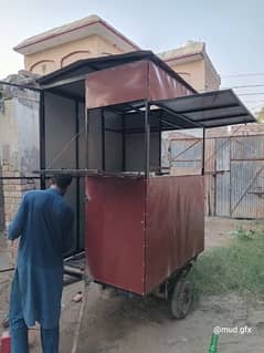 food cart fries, zinger, burger setup