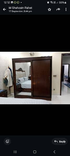 king size wooden bed with wardrobe 1