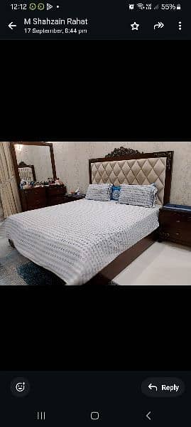 king size wooden bed with wardrobe 3