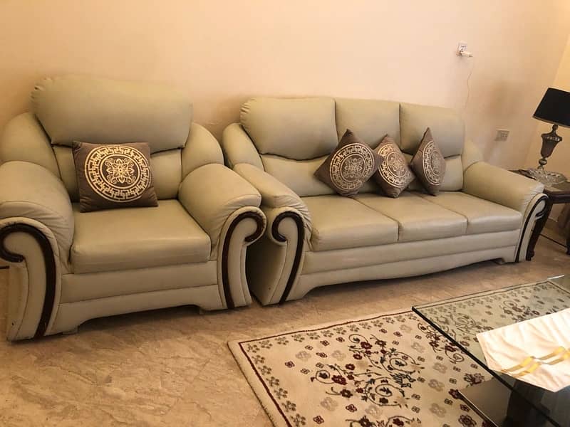 7 seater leather sofa set ( 3 2 1 1) 1