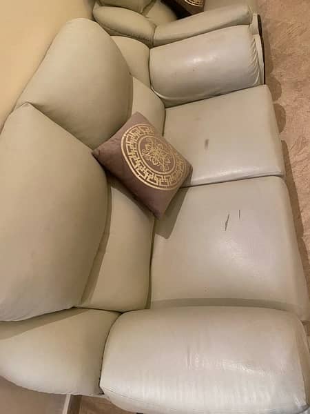 7 seater leather sofa set ( 3 2 1 1) 8