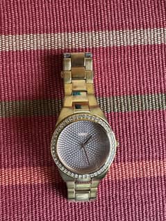 rose gold guess watch