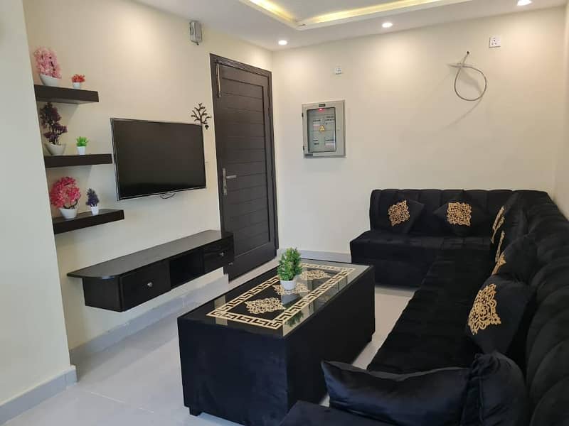 One Bed Furnished Apartment Available For Rent In Sector D Bahria Town Lahore 6