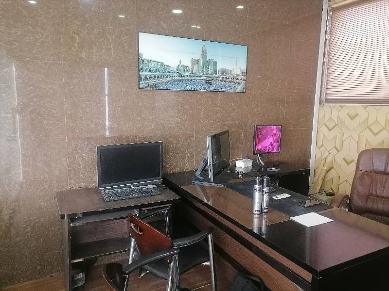 Commercial Furnished Office for Rent With complete workspace Setup for Up to 30 members team at Mian Susan road 7