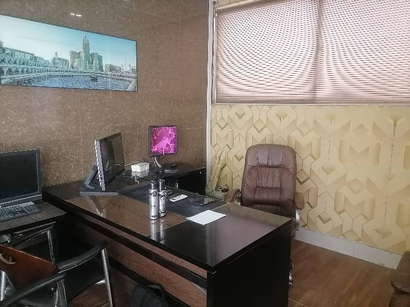 Commercial Furnished Office for Rent With complete workspace Setup for Up to 30 members team at Mian Susan road 8