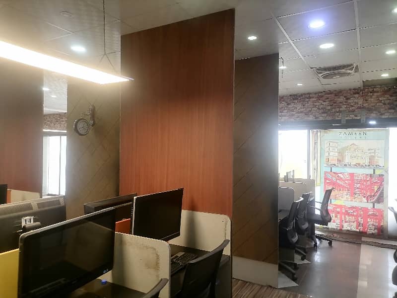 Commercial Furnished Office for Rent With complete workspace Setup for Up to 30 members team at Mian Susan road 9