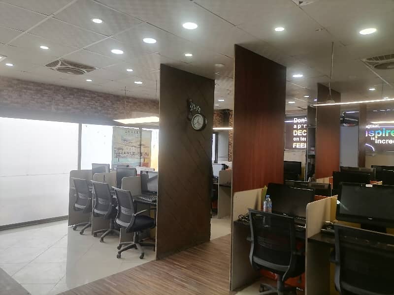 Commercial Furnished Office for Rent With complete workspace Setup for Up to 30 members team at Mian Susan road 14