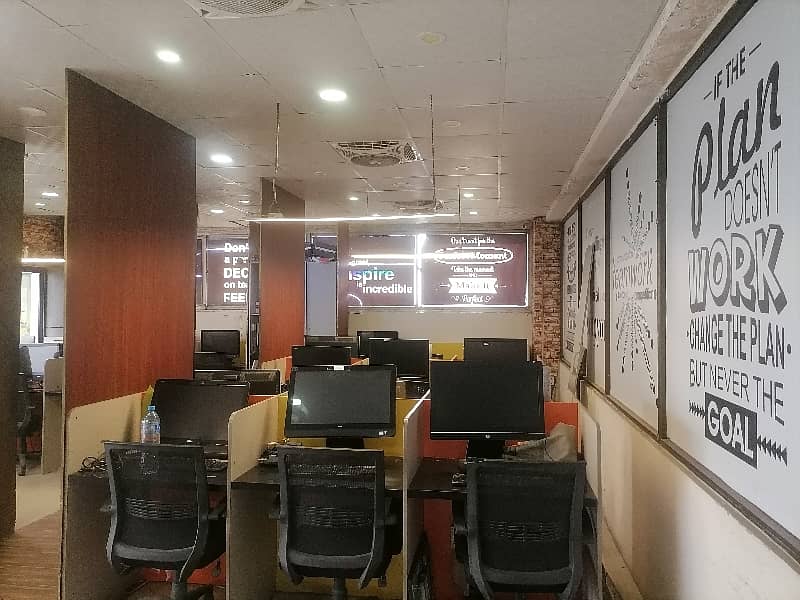 Commercial Furnished Office for Rent With complete workspace Setup for Up to 30 members team at Mian Susan road 15