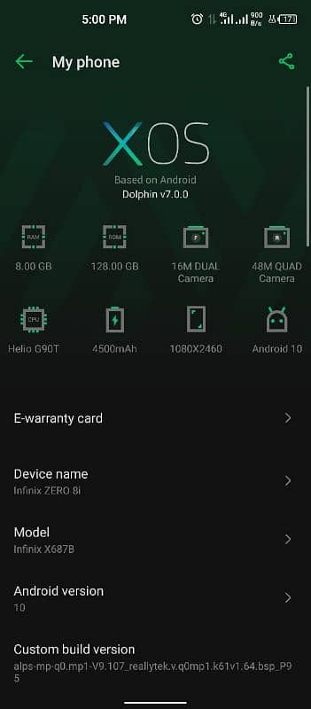 inFinix zero 8i. . . . . 8Gb. . 128Gb 0