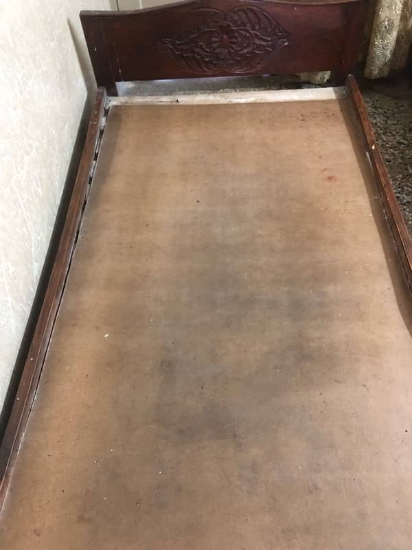 Old Wooden Single Bed For Sale 2