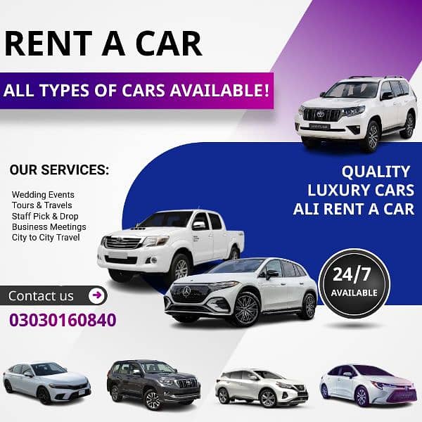 Rent a Car | Car Rental service , Prado , Audi A6 , Civic , Corolla 1