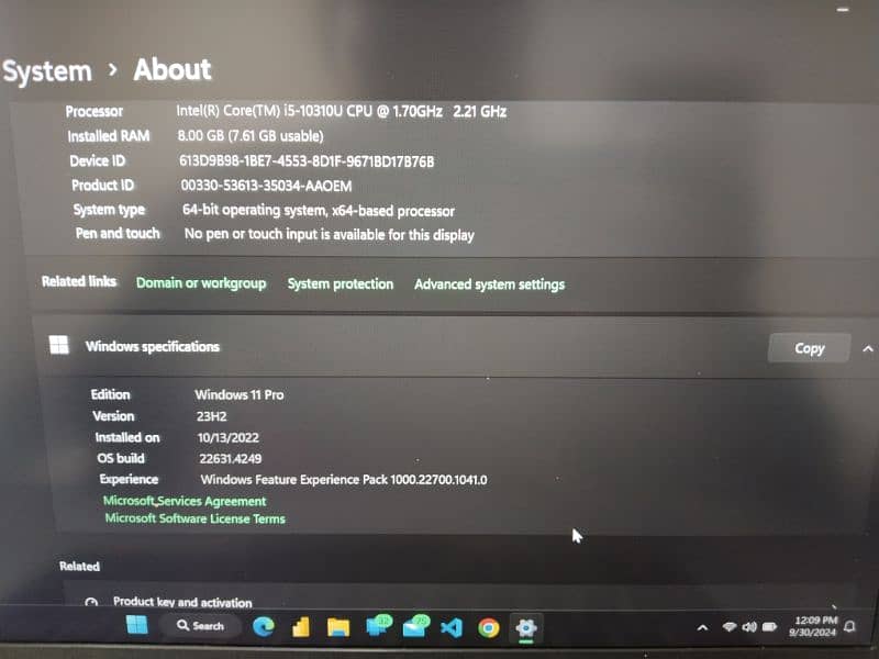 DELL LATITUDE 5410 10th GEN 8 GB RAM 256 SSD 6