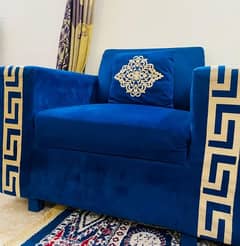 Blue Colour Sofas Set