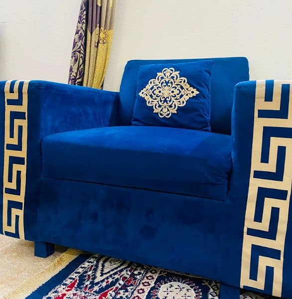 Blue Colour Sofas Set 0