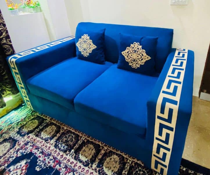 Blue Colour Sofas Set 1