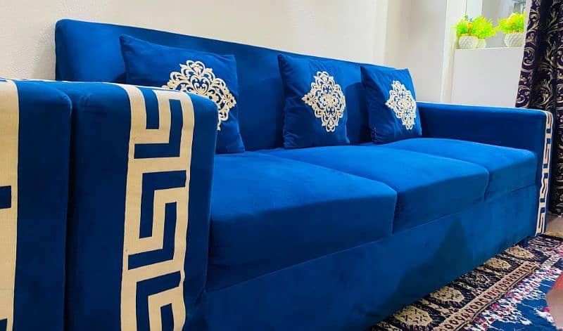 Blue Colour Sofas Set 3