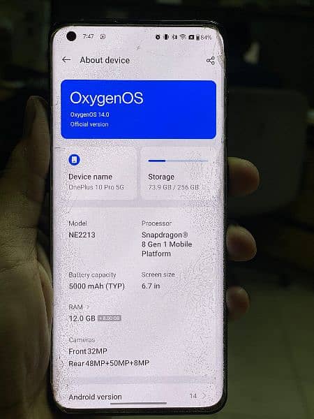 OnePlus 10 pro 12/256 Non active 5