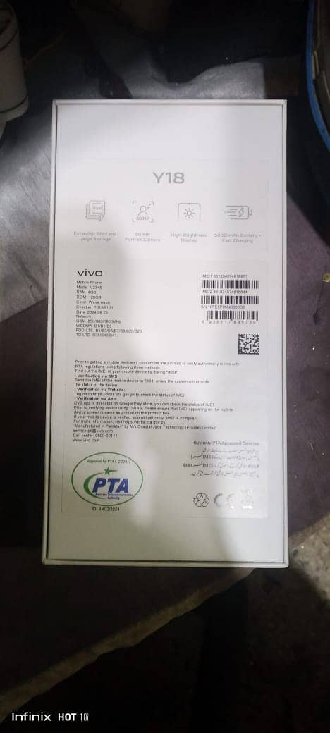 VIVO Y18 BOX PACK 4 / 128 1