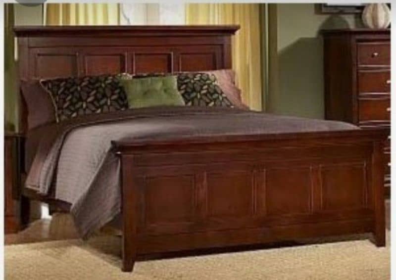 double bed set, king size bed set, sheesham wood bed set, furniture 2