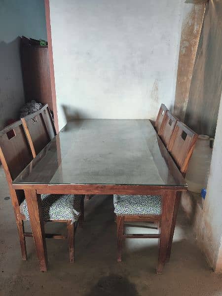 Dinning Table (Table Big Size with Six Chairs 2