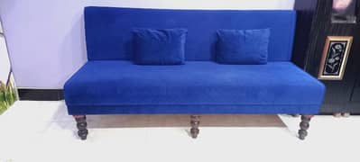 sofa cum bed navy blue colour 0