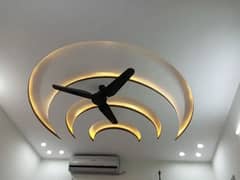 False ceiling,glass wall,vinyl flooring,wooden work,artificial grass,w