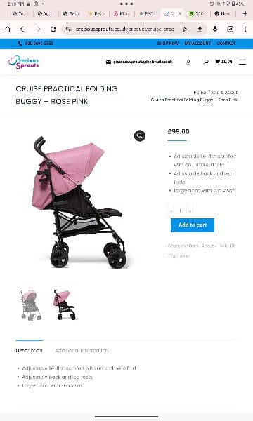 UK Imported Mamas & Papas Stroller 3