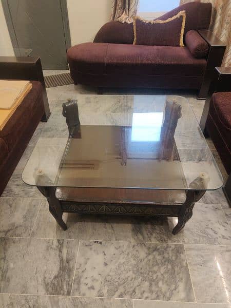 Wooden Center Tables With Glass Top 2