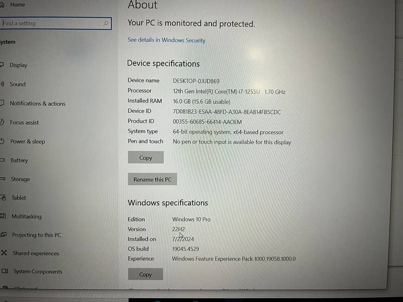 HP Probook G9 12Gen Core i7 16Gb 512SSD with charger 10/10 condition 1