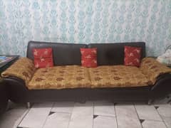 5 seater sofa set made with pure leather