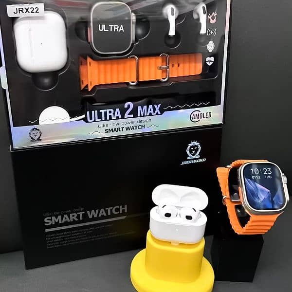 Ultra 2 Max Smart Watch with Earbuds Pro 2