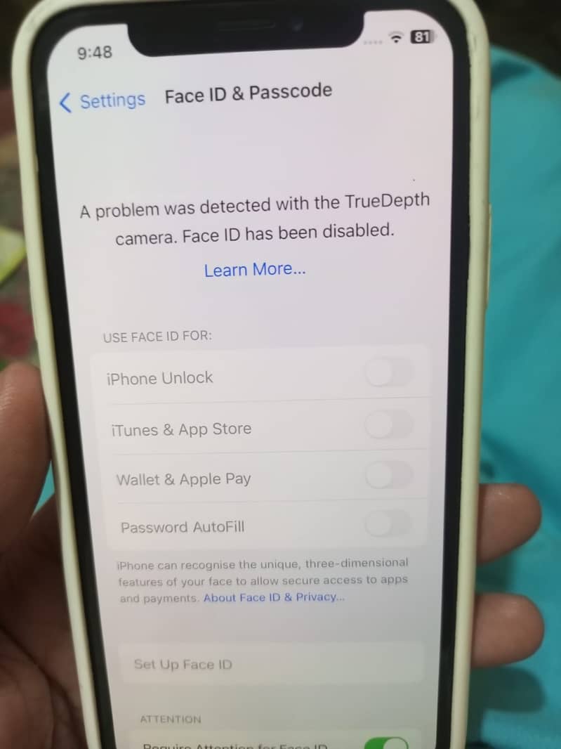 Iphone X 256 GB  PTA APPROVED 5