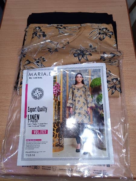 FATIMA COLLECTIONS MARIA-B 2PCS LINEN UNSTITCHED 2