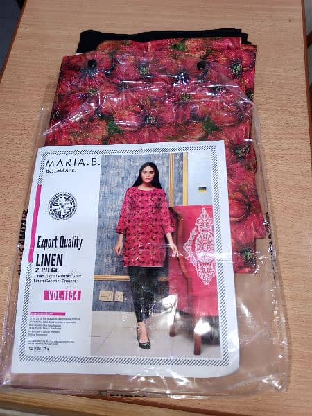 FATIMA COLLECTIONS MARIA-B 2PCS LINEN UNSTITCHED 3